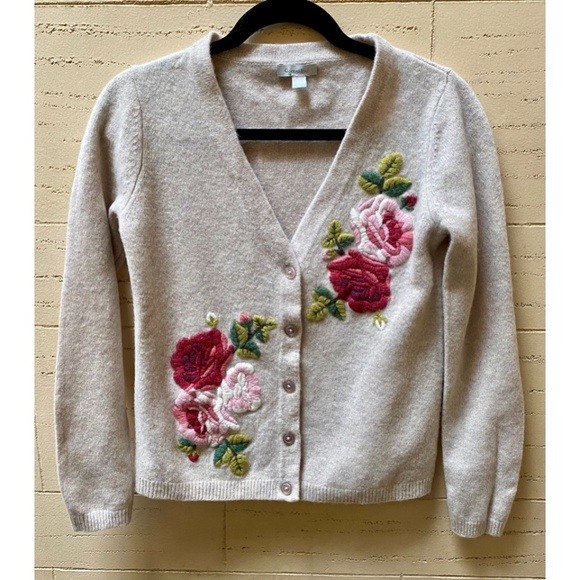 Garnet Hill Wool Cardigan - Picture 1 of 8